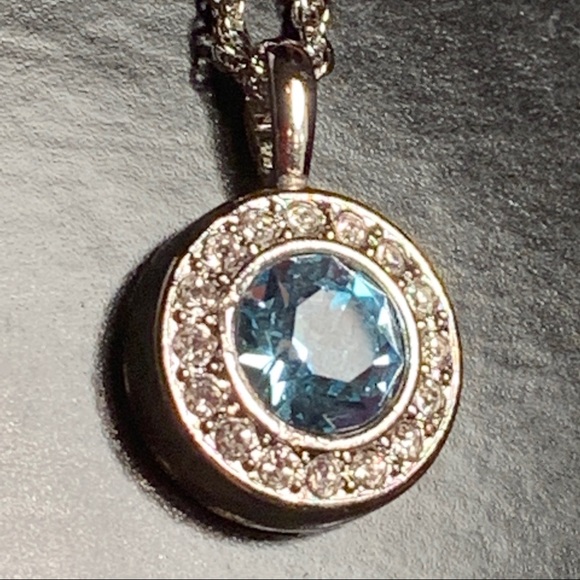 Swarovski Elements Jewelry - New Swarovski Birthstone Necklace Mar Aquamarine